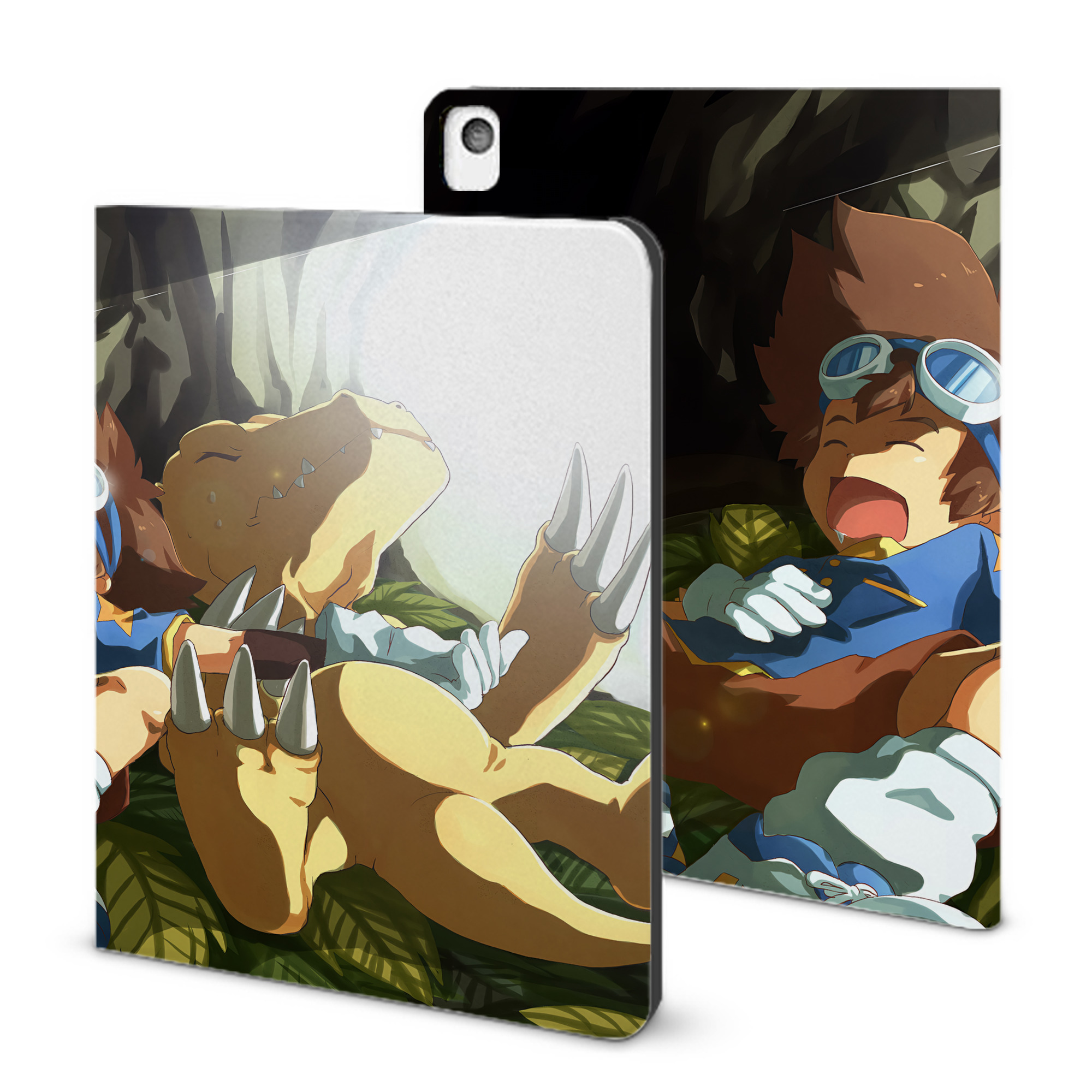 （画像用） Digimon デジタルモンスター/デジモン IPadケース ペンホルダー付き ブックスタイルデザイン